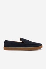 Cortefiel Leather loafer Navy