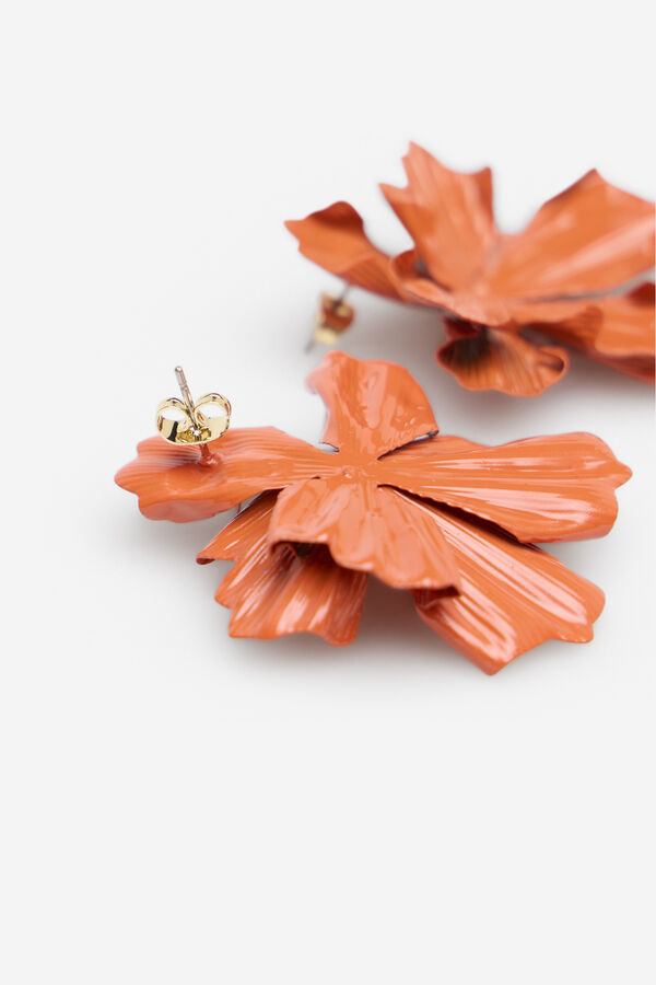 Cortefiel Flower earrings White