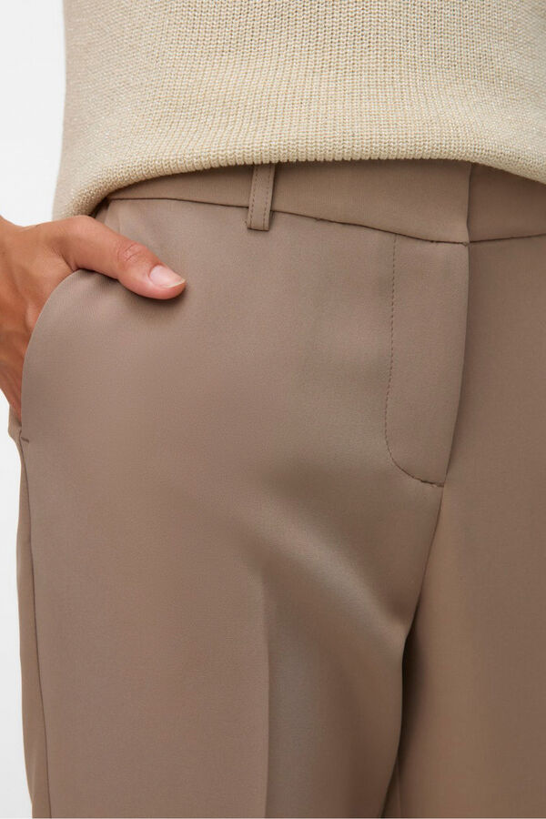 Vero Moda Calças compridas de vestir Castanho