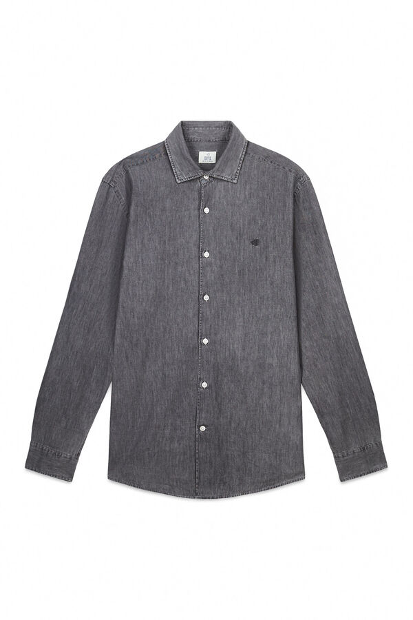 OOTO Camisa de ganga Cinzento