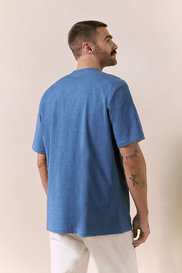 OOTO Washed short sleeve T-shirt Blue