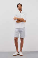 Cortefiel Oxford chinos Bermuda Shorts Blue
