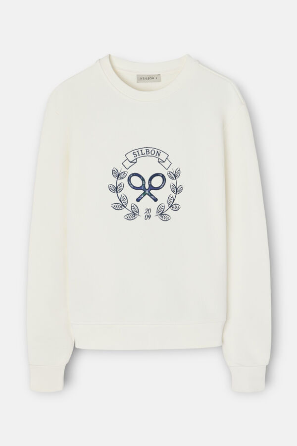Silbon Sweatshirt de raquete Ecru