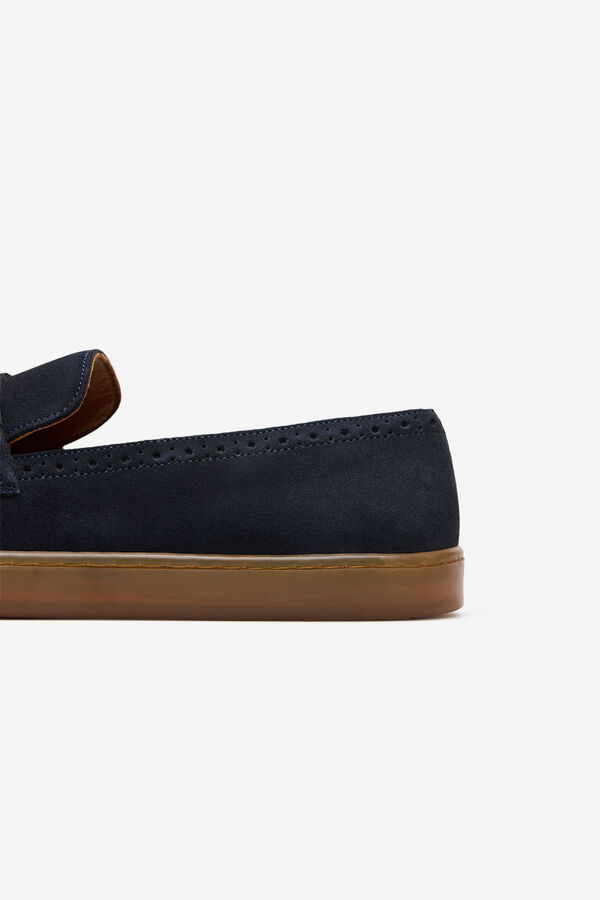 Cortefiel Leather loafer Navy