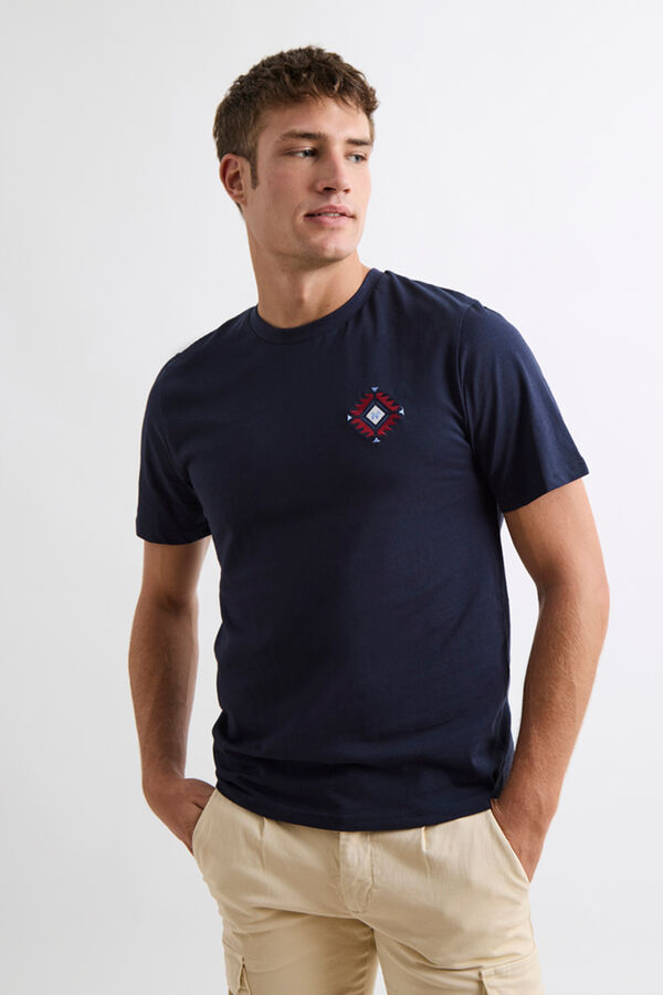 Williot Camiseta Étnica Azul marino