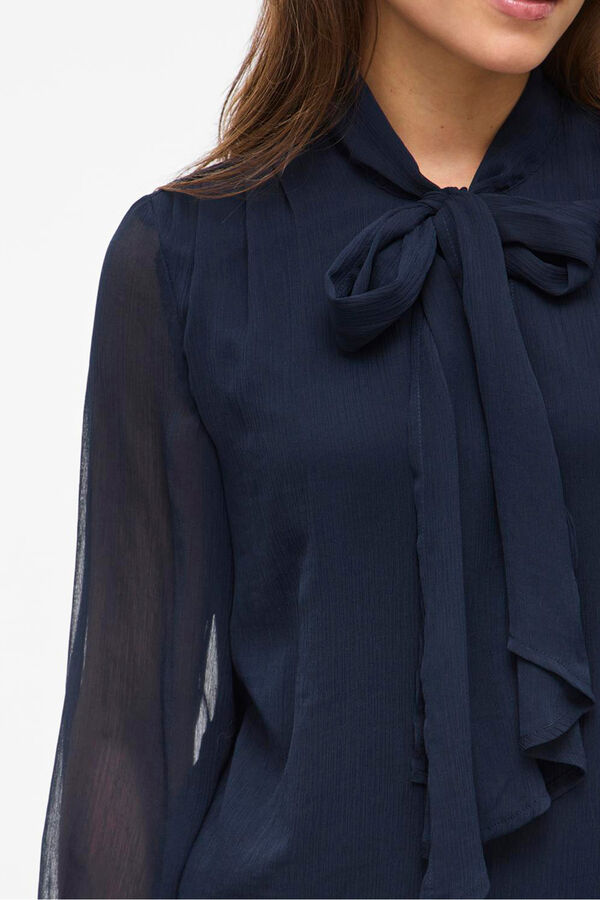 Vila Blusa de manga comprida Azul