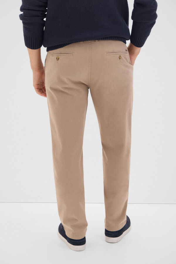 Cortefiel Regular fit chinos Beige