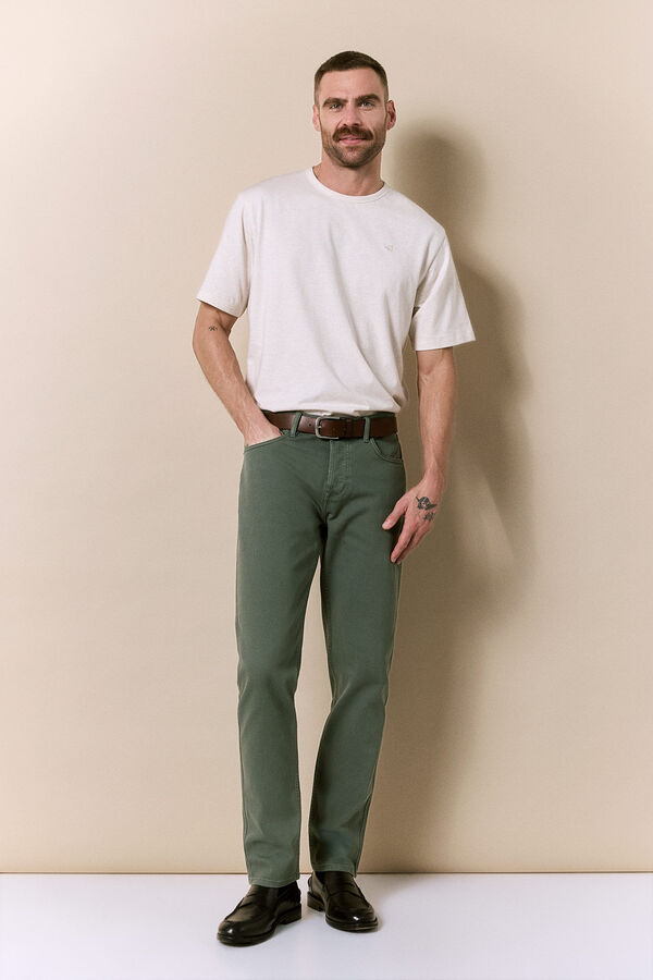 OOTO Cal&ccedil;as de 5 bolsos slim coloridas Verde