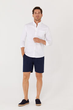 Cortefiel Short Bermuda shorts with drawstrings Blue