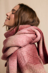 Slowlove Bufanda gruesa rayas Rosa