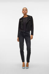 Vero Moda Blus&atilde;o em camur&ccedil;a com tachas Preto