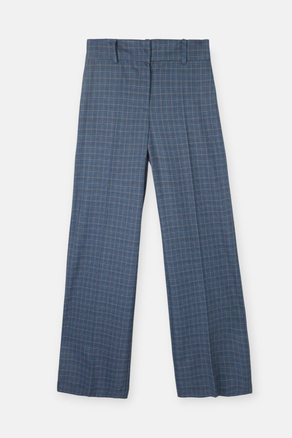 Silbon Checkered dress trouser Blue