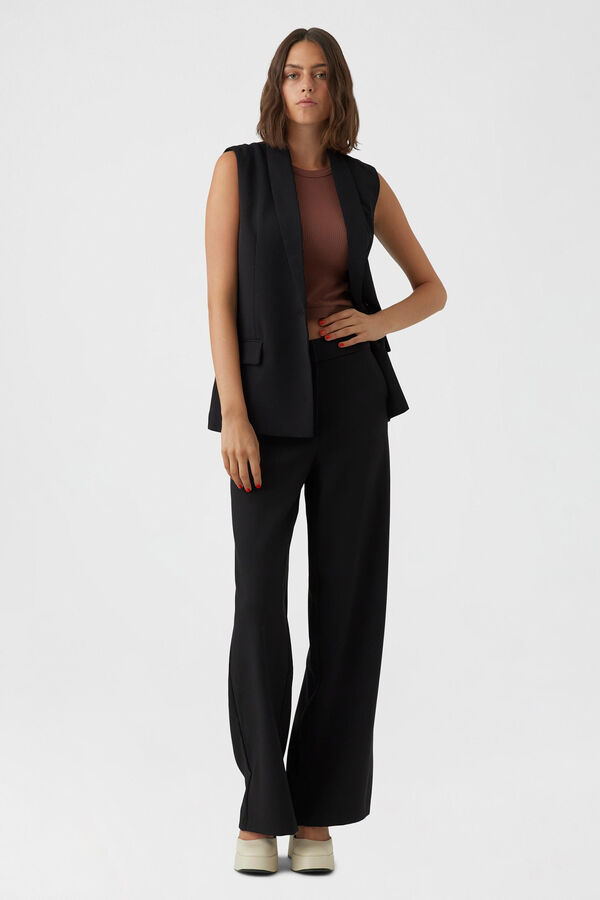 Vero Moda Colete oversize gola lapela Preto