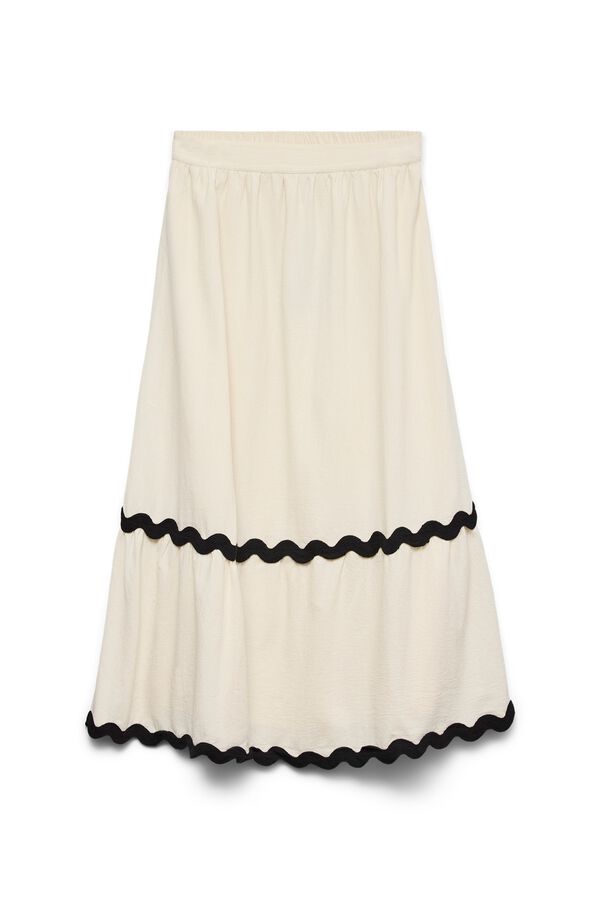 Vero Moda Saia comprida com detalhes bordados Tostado