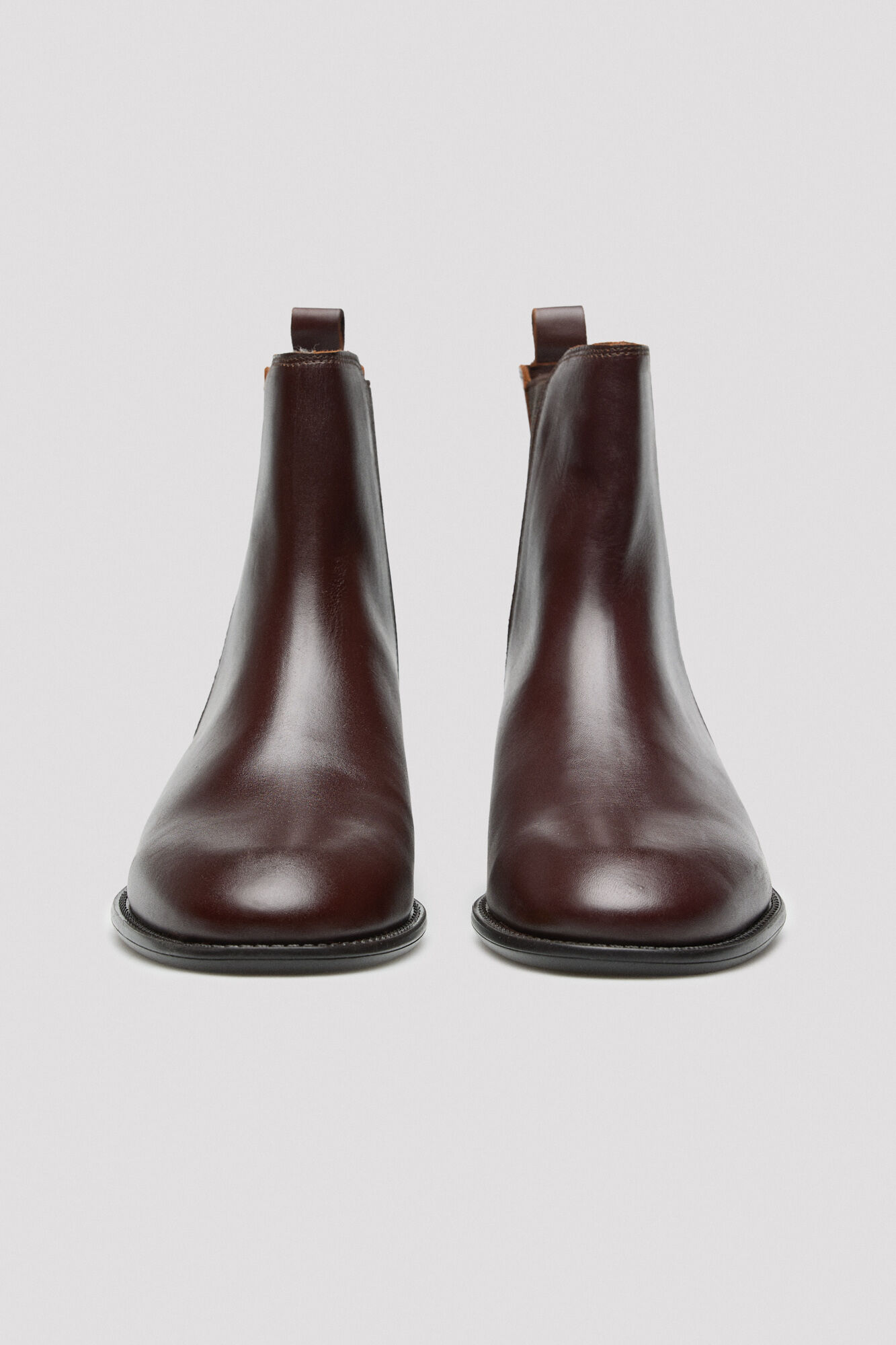 Cortefiel Leather elasticated ankle boot