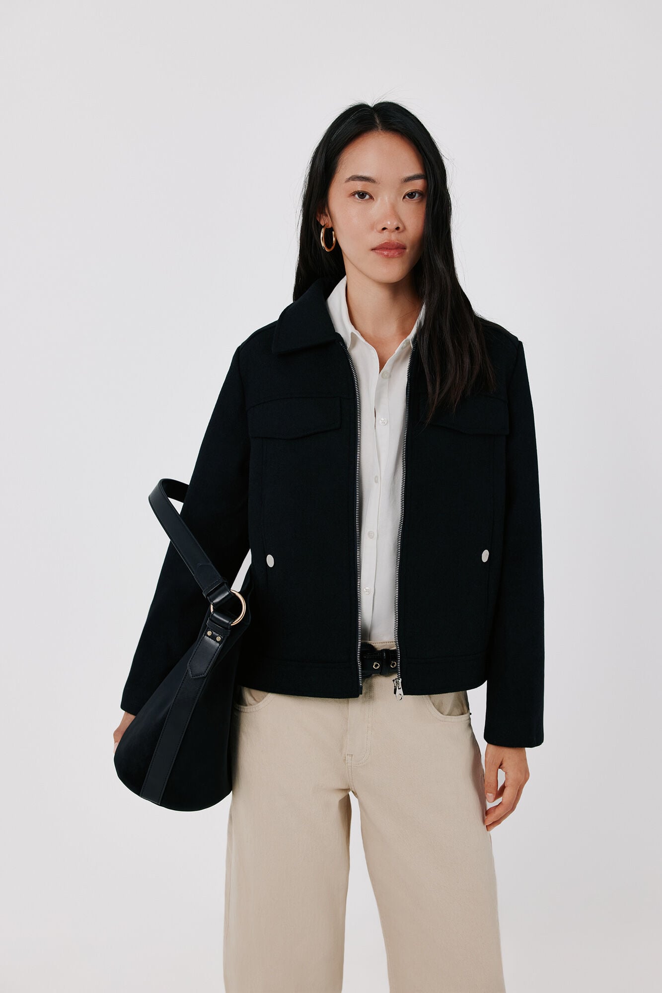 Cortefiel Short zip fastening jacket