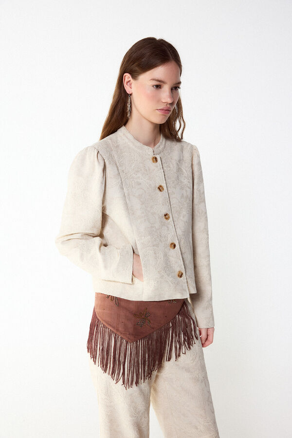 Slowlove Chaqueta bordada Marfil