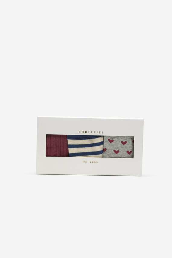 Pack calcetines largos corazones