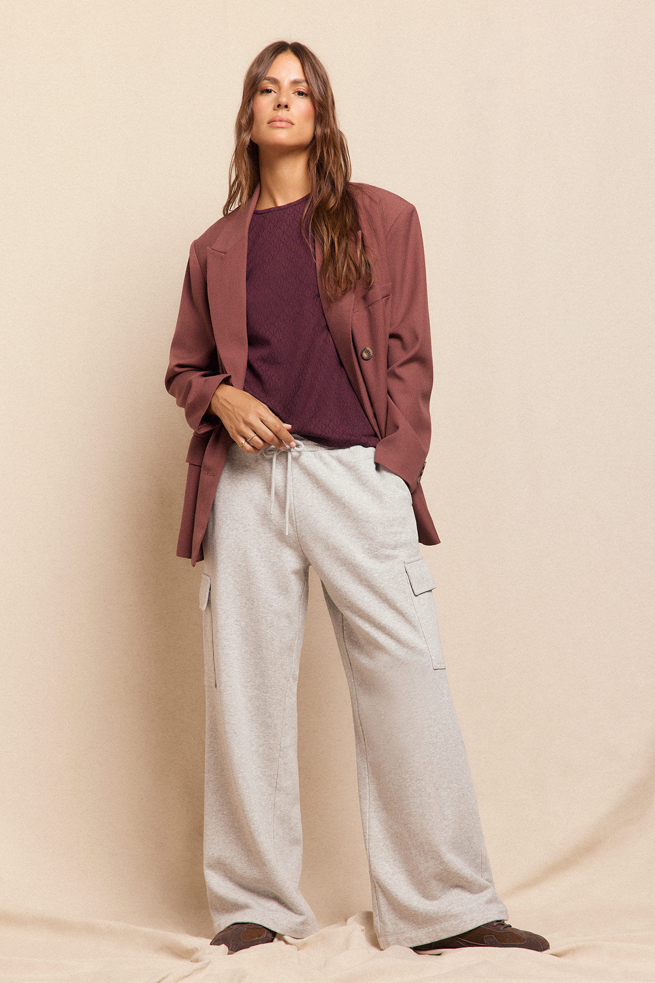 Slowlove Top estructura manga abullonada