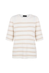 Cortefiel Short sleeve jumper Beige