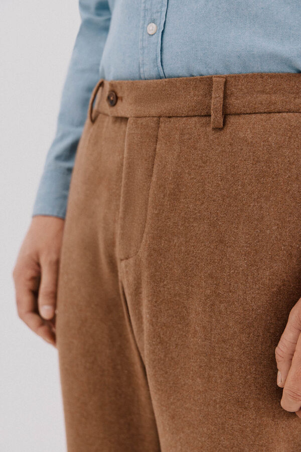 Cortefiel Camel wool pants Camel