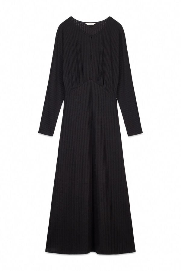 Slowlove Vestido estructura manga murciélago Negro