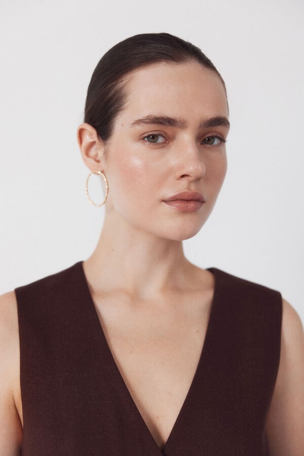 Cortefiel Tailored waistcoat Dark brown