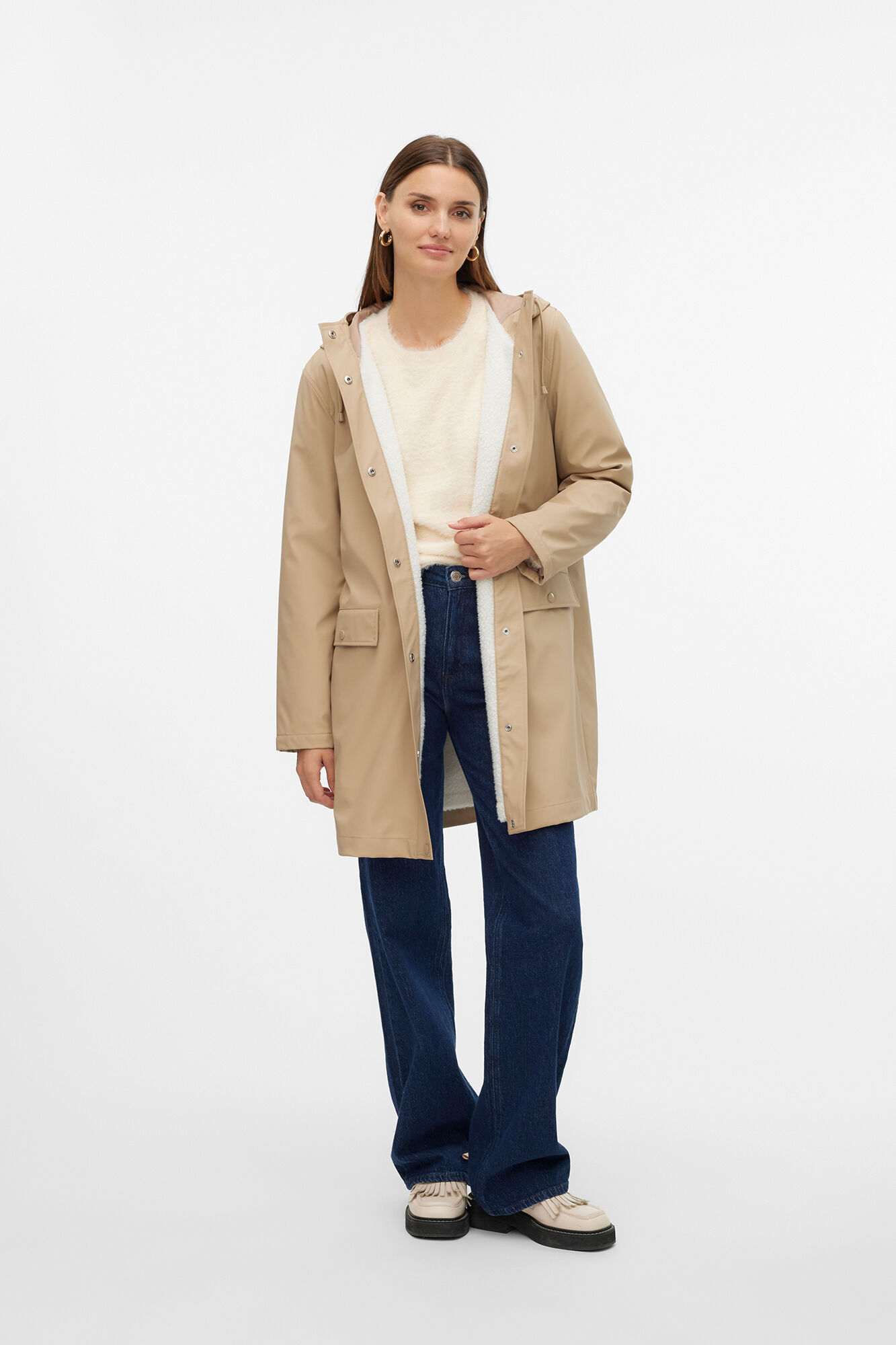 Vero Moda Imperme&aacute;vel de mulher de manga comprida com capuz