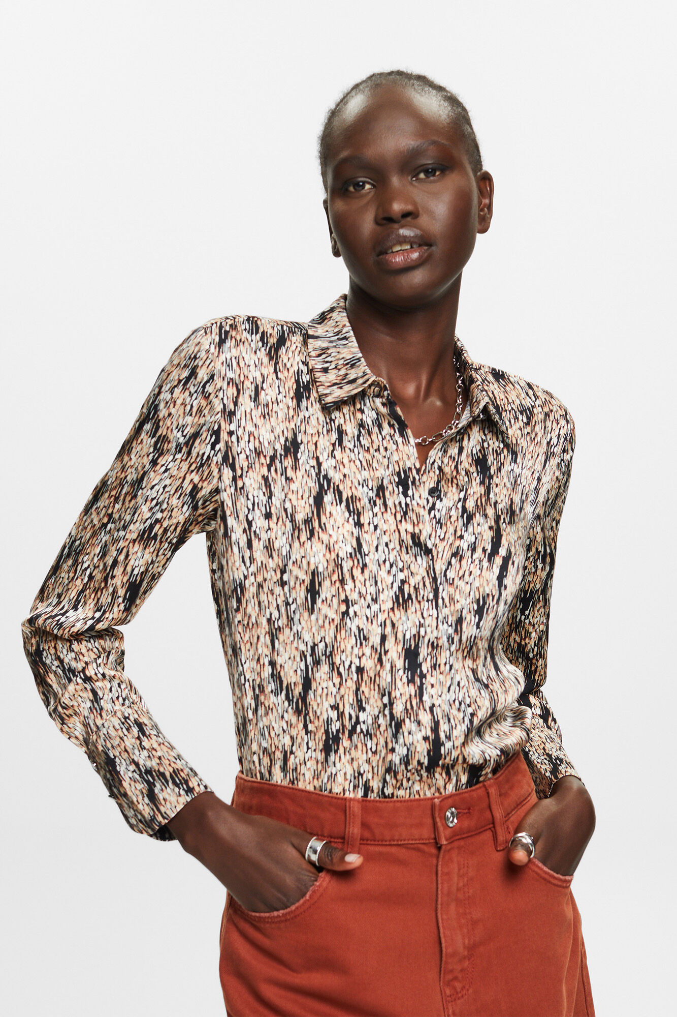 Camisa outlet satinada mujer