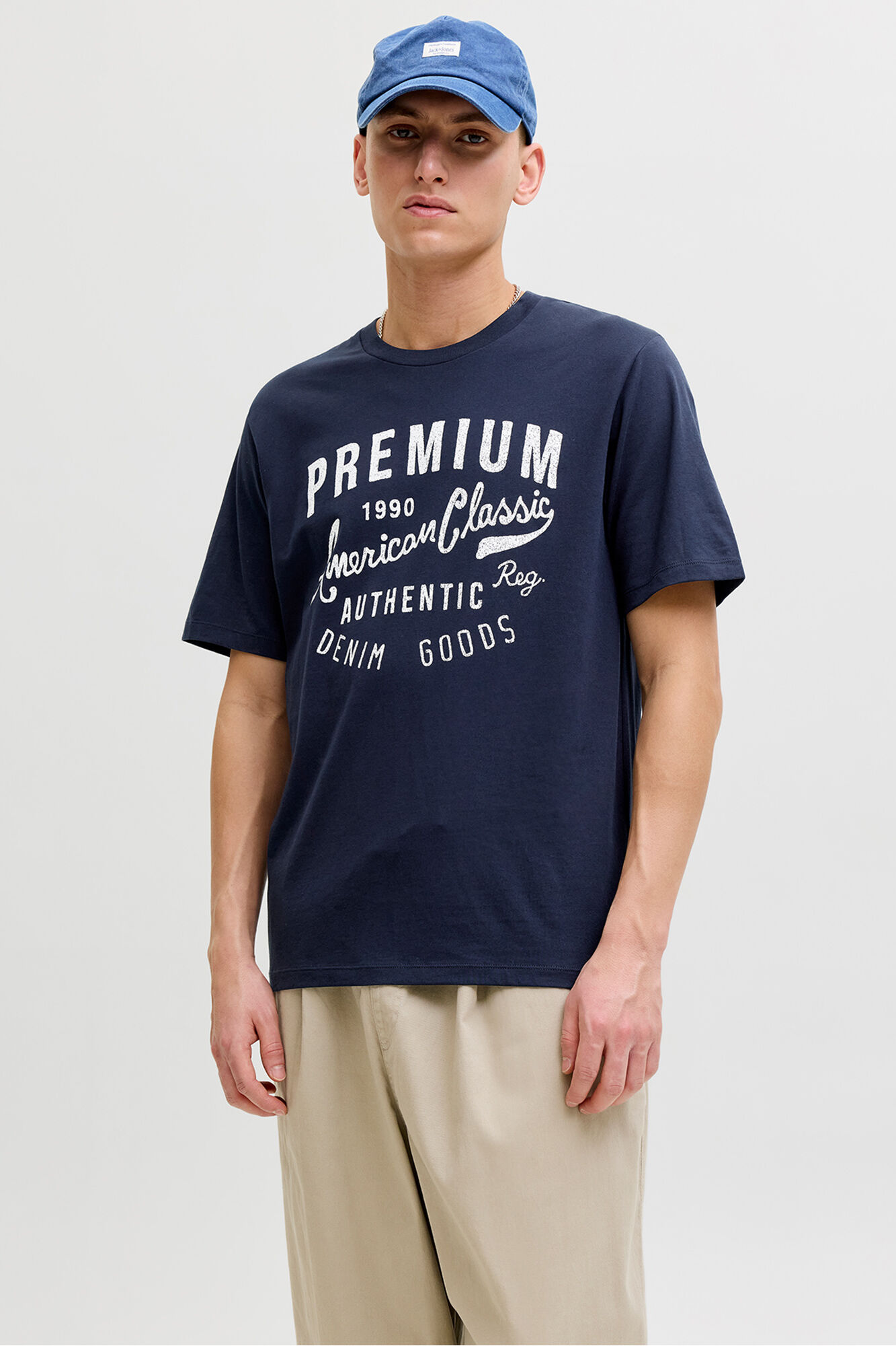 Jack & Jones T-shirt corte regular em algod&atilde;o