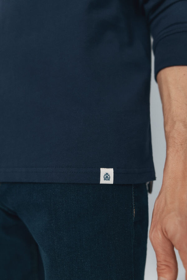 Cortefiel Polo rugby bloques Azul marino