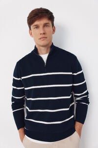 Cortefiel Striped jersey-knit with zip fastening 