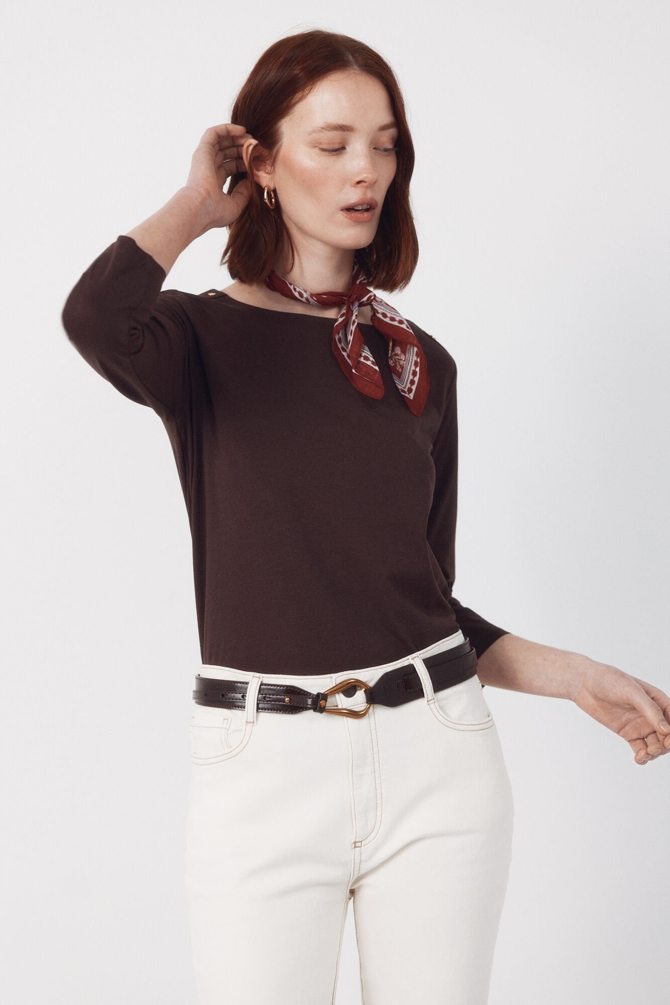 Cortefiel Essential boat neck t-shirt