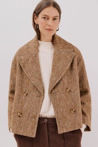 Cortefiel Short structured fabric coat