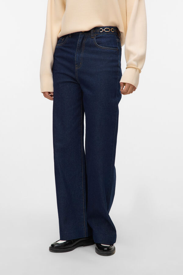Vero Moda Calça com detalhe de corrente Azul