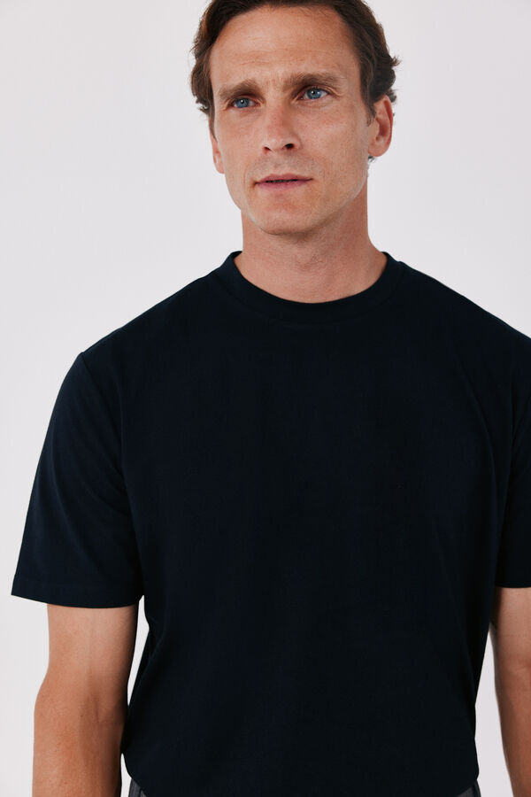 Cortefiel Refined T-shirt Black