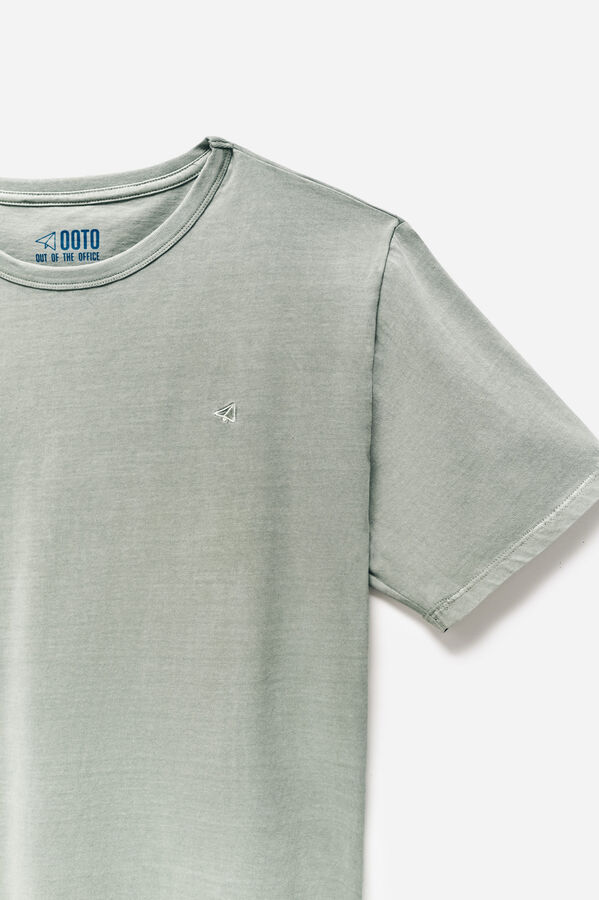 OOTO T-shirt básica com bordado avião OOTO Verde
