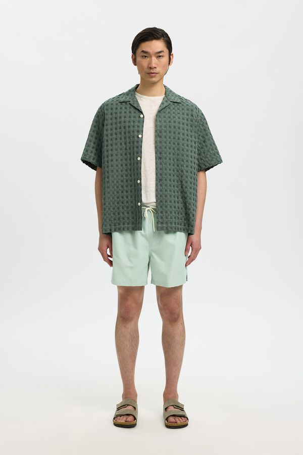 Selected Fato de banho liso Verde