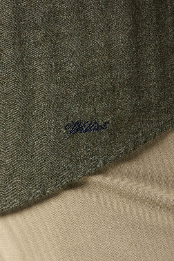 Williot Camisa em flanela de espiga Verde