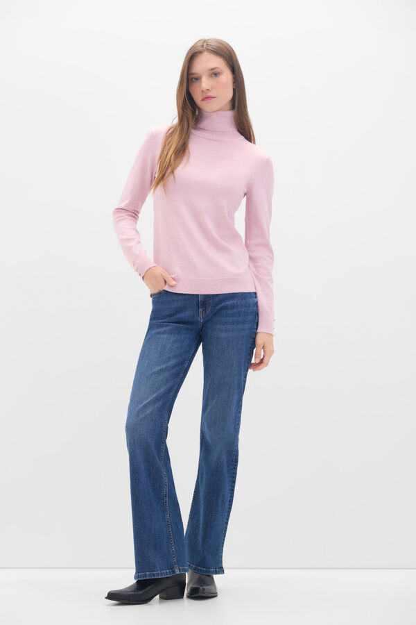 Cortefiel Polo neck jumper Lilac