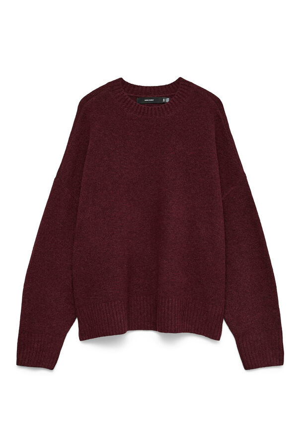 Vero Moda Camisola de malha com gola redonda  Roxo