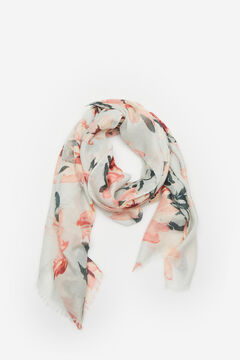 Cortefiel Eco-friendly floral print scarf Blue