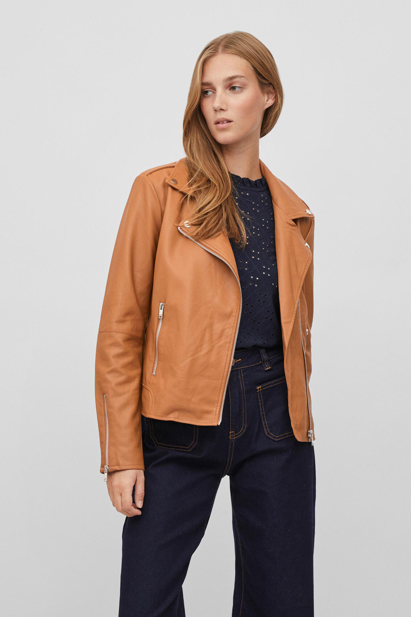 Faux leather jacket Women s jackets Cortefiel