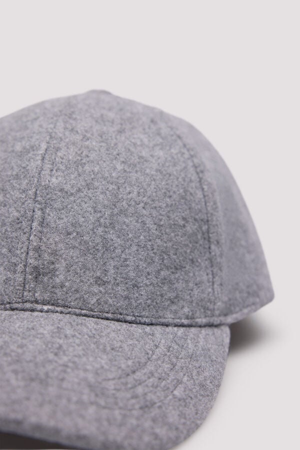 Cortefiel Cloth cap Printed grey