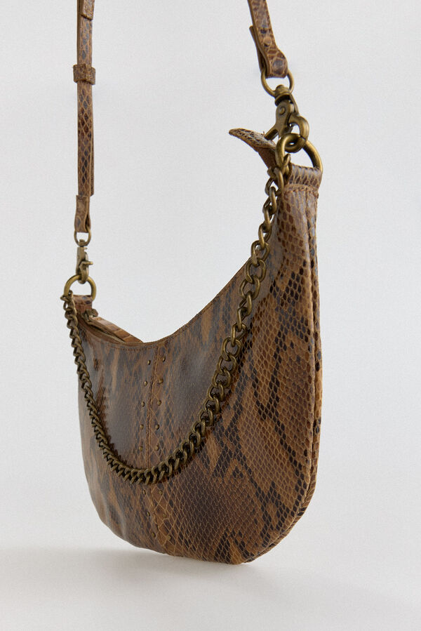 Slowlove Bolso serpiente tachuelas Estampado marrón