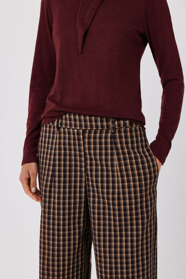 Cortefiel Women's plaid trousers Multicolour