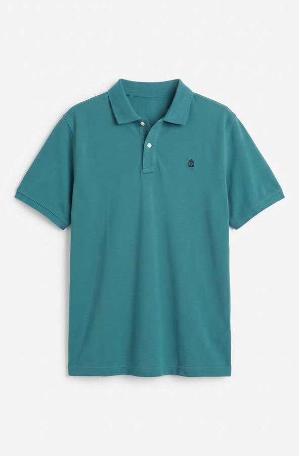 Cortefiel Piqu&eacute; basic polo shirt Green