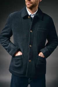 OOTO Sobrecamisa bouclé gola camiseira