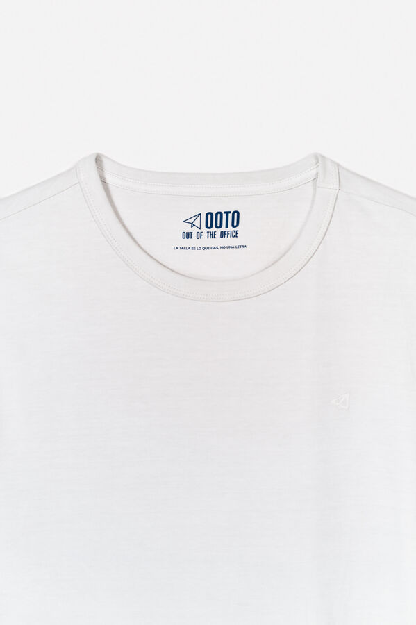 OOTO Camiseta básica con bordado avión OOTO Gris
