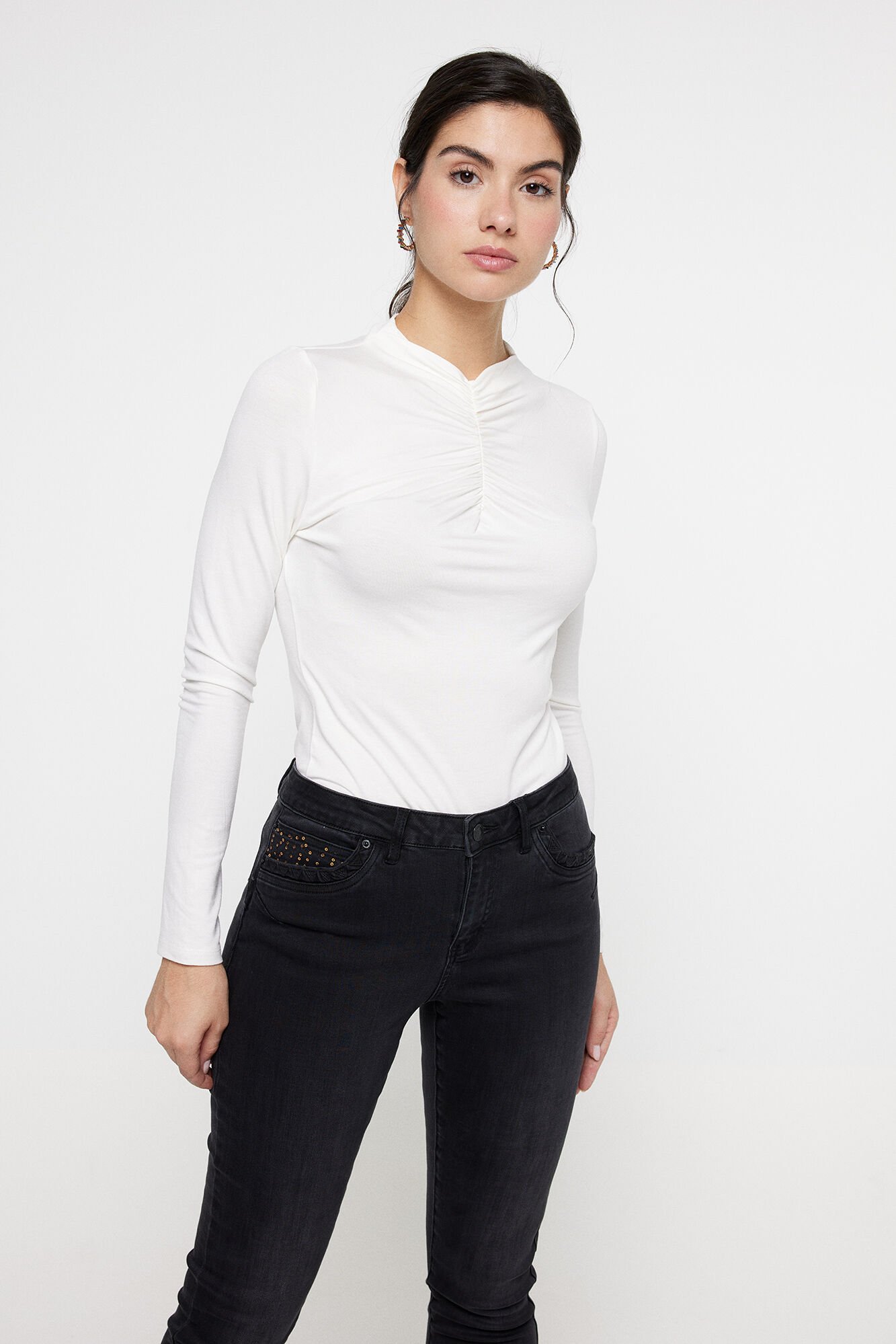 Sequin cigarette shop trousers